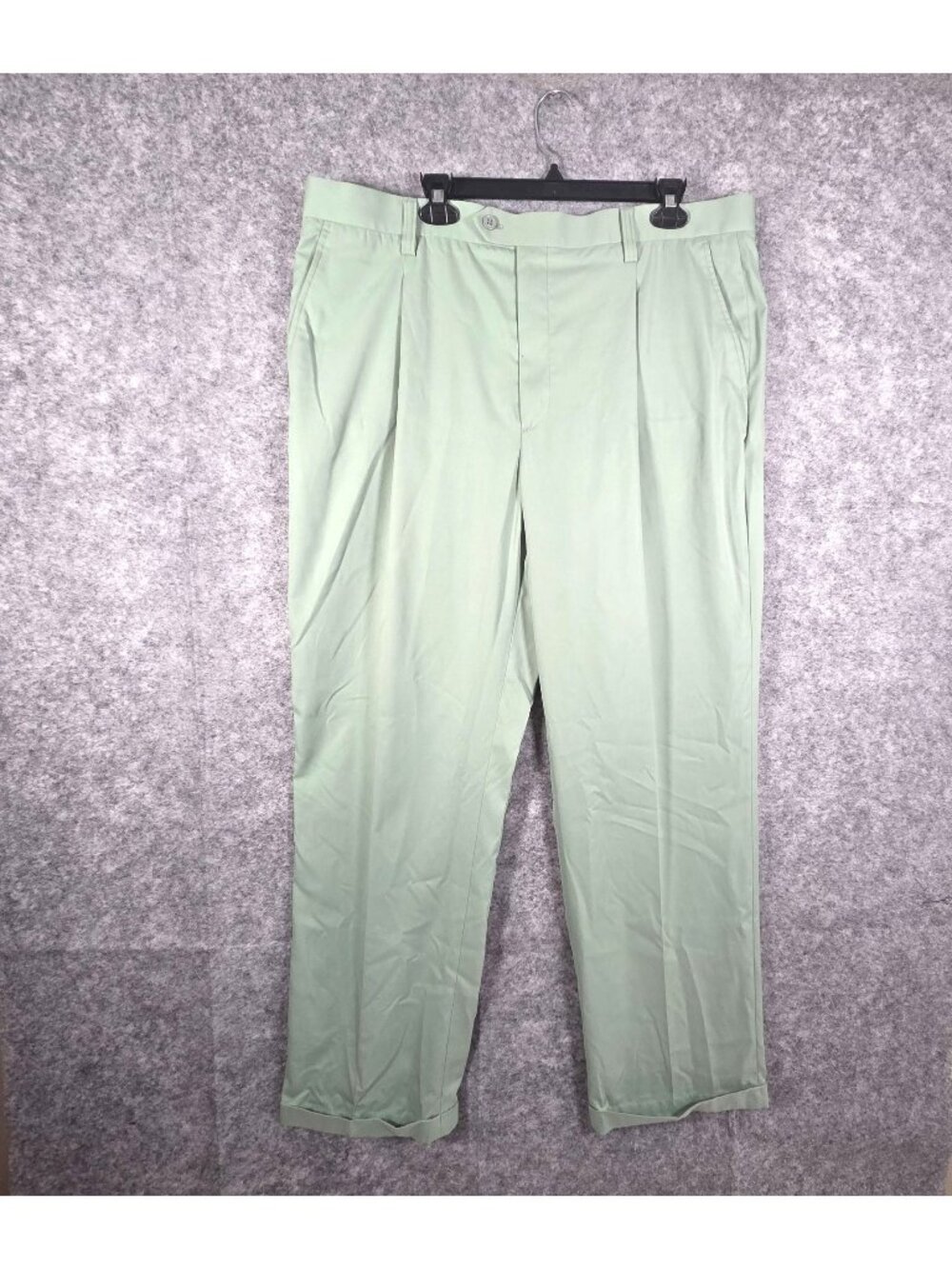 Bugatchi Uomo Men's Dress Pants Pleated Front Pockets Green Size 40x32 Classic